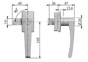 Cabinet locks 60033 drawing