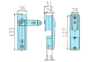 Cabinet locks 60018 drawing