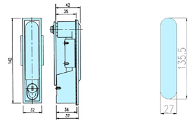 Cabinet locks 60019 drawing