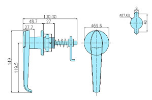 Cabinet locks 60020 drawing