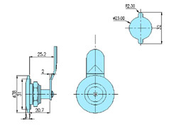 Cabinet locks 60031 drawing