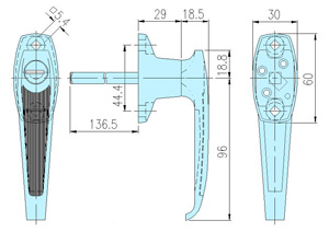 Cabinet locks 60052A drawing