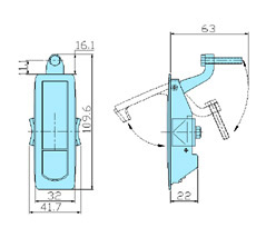 Compression Latch_80015 drawing