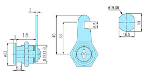 Cam locks 10003 drawing