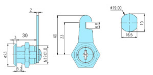 Cam locks 10006 drawing