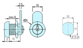 Cam locks 10008 drawing