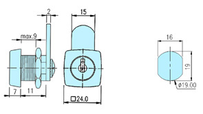 Cam locks 10009 drawing