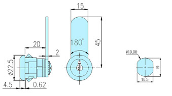 Cam locks 10015 drawing