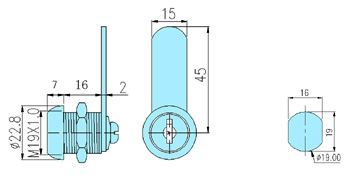 Cam locks 10016 drawing