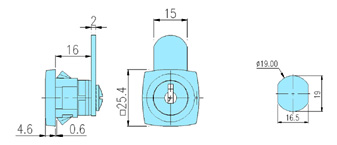 Cam locks 10023 drawing