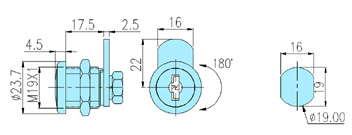 Cam locks 10025 drawing