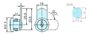 Cam locks 10029 drawing