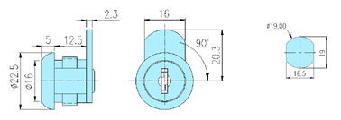 Cam locks 10031 drawing