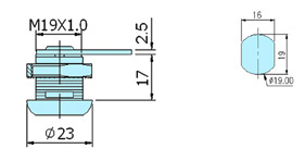 Cam locks 10034 drawing