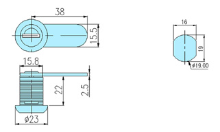 Cam locks 10035 drawing