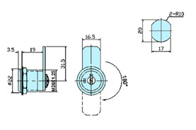 Cam locks 10038 drawing