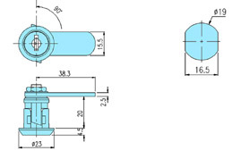 Cam locks 10040 drawing