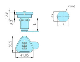 Cam locks 10045 drawing