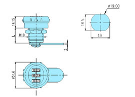 Cam locks 10048 drawing