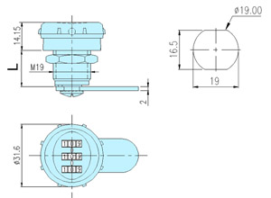 Cam locks 10049 drawing