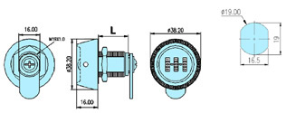 Cam locks 10051 drawing