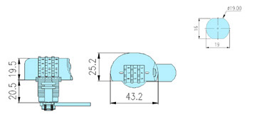 Cam locks 10054 drawing