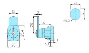 Cam locks 10055 drawing