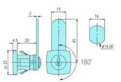 Cam locks 10057 drawing