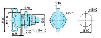 Cam locks 10075 drawing