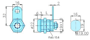 Cam locks 12001P drawing