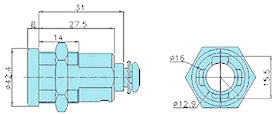 Cam locks 13001 drawing