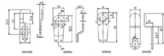 Cam locks 203009S drawing