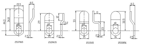 Cam locks 2529035 drawing