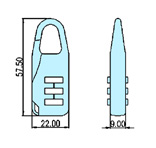 Combination locks 40002 drawing