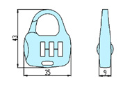 Combination locks 40006 drawing