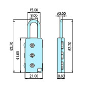 Combination locks 40009 drawing