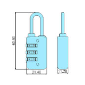 Combination locks 40010 drawing