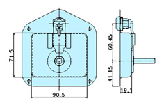 Folding t handle locks 50006 drawing