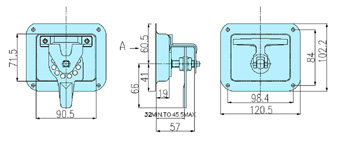 Folding t handle locks 50012 drawing