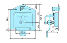 Folding t handle locks 50023 drawing