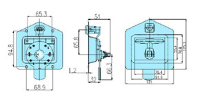 Folding t handle locks 50024 drawing