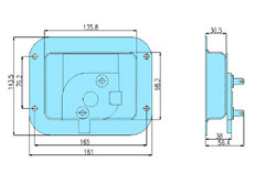 Folding t handle locks 50028 drawing