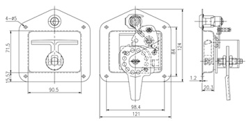 folding_t_handle_lock_50041 drawing