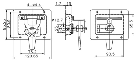 folding_t_handle_lock_50313P drawing