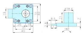 Furniture locks 20001R drawing