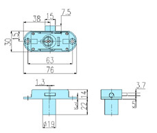 Furniture locks 20027 drawing