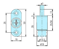 Furniture locks 20029 drawing