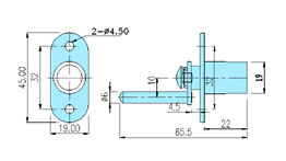 Furniture locks 23003 drawing