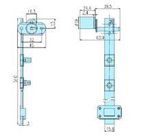 Furniture locks 23003C drawing