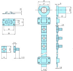 Furniture locks 23005C drawing